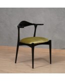 MidCentury Beech Wood and Green Fabric Danish Manufacture Dinning Chairs, 1960 MidCentury Beech Wood and Green Fabric Danish Manufacture Dinning Chairs, 1960