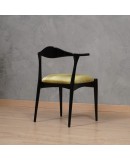 MidCentury Beech Wood and Green Fabric Danish Manufacture Dinning Chairs, 1960 MidCentury Beech Wood and Green Fabric Danish Manufacture Dinning Chairs, 1960