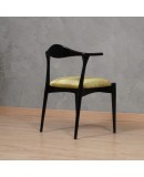 MidCentury Beech Wood and Green Fabric Danish Manufacture Dinning Chairs, 1960 MidCentury Beech Wood and Green Fabric Danish Manufacture Dinning Chairs, 1960