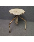 Midcentury Round Metal Italian Industrial Stool, 1960 Midcentury Round Metal Italian Industrial Stool, 1960