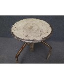 Midcentury Round Metal Italian Industrial Stool, 1960 Midcentury Round Metal Italian Industrial Stool, 1960