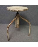 Midcentury Round Metal Italian Industrial Stool, 1960 Midcentury Round Metal Italian Industrial Stool, 1960
