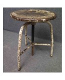 Midcentury Round Metal Italian Industrial Stool, 1960 Midcentury Round Metal Italian Industrial Stool, 1960