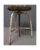 Midcentury Round Metal Italian Industrial Stool, 1960 Midcentury Round Metal Italian Industrial Stool, 1960