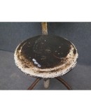 Midcentury Round Metal Italian Industrial Stool, 1960 Midcentury Round Metal Italian Industrial Stool, 1960