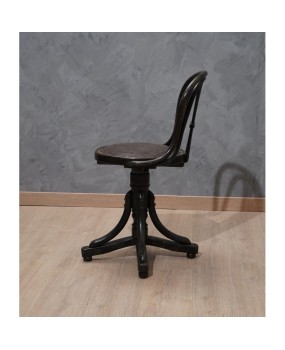 SD 80 Sedia Thonet nera girevole Art Nouveau austriaca, 1890