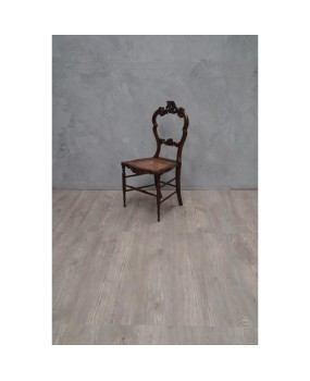 4 Louis Philippe Style Walnut and Vienna Straw Italian Chairs, 1940