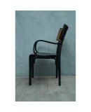 Artnouveau Black Wood and Vienna Straw Chairs, 1910