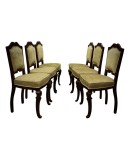 Art Deco Mahogany Wood and Geometric Green Velvet Chairs, 1920 Art Deco Mahogany Wood and Geometric Green Velvet Chairs, 1920