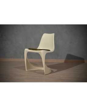 SD 63 Sedie in plastica bianca di Ostergaard Steen, 1970