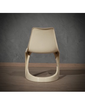 SD 63 Sedie in plastica bianca di Ostergaard Steen, 1970