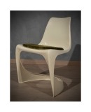 Ostergaard Steen Plastic White Chairs, 1970