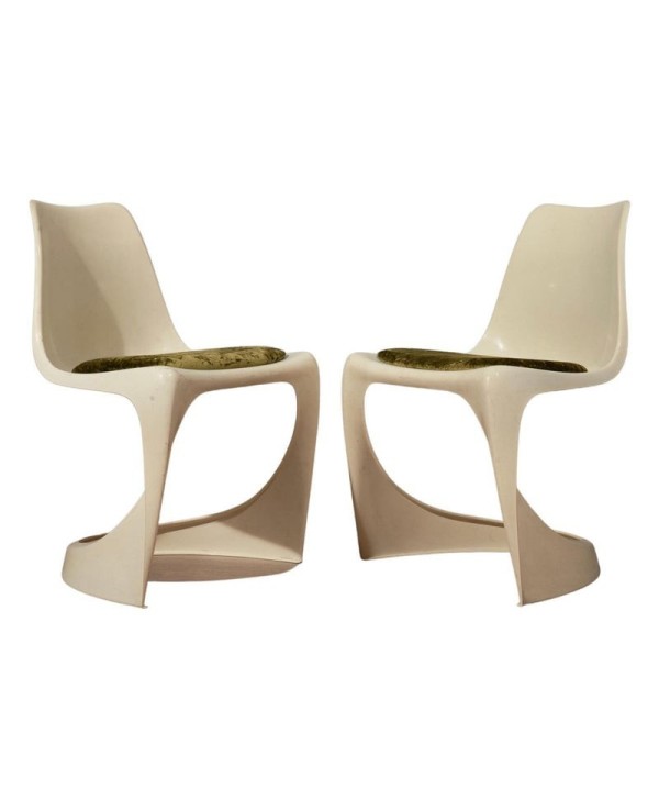 SD 63 Sedie in plastica bianca di Ostergaard Steen, 1970