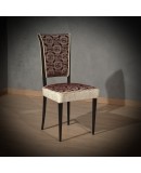 Midcentury Beech Wood White and Red Velvet Italian Chairs, 1950 Midcentury Beech Wood White and Red Velvet Italian Chairs, 1950