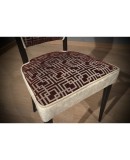 Midcentury Beech Wood White and Red Velvet Italian Chairs, 1950 Midcentury Beech Wood White and Red Velvet Italian Chairs, 1950
