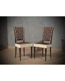 Midcentury Beech Wood White and Red Velvet Italian Chairs, 1950 Midcentury Beech Wood White and Red Velvet Italian Chairs, 1950