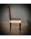 Midcentury Beech Wood White and Red Velvet Italian Chairs, 1950 Midcentury Beech Wood White and Red Velvet Italian Chairs, 1950