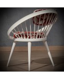 Yngve Ekström White Mid-Century Circle Chair, 1960 Yngve Ekström White Mid-Century Circle Chair, 1960