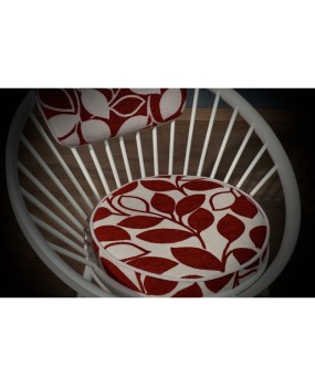 Yngve Ekström White Mid-Century Circle Chair, 1960
