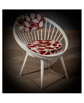 SD 61 Sedia circolare Yngve Ekström Mid-Century bianca, 1960