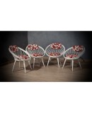 Yngve Ekström White Mid-Century Circle Chair, 1960 Yngve Ekström White Mid-Century Circle Chair, 1960