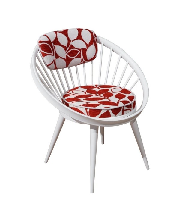 Yngve Ekström White Mid-Century Circle Chair, 1960 Yngve Ekström White Mid-Century Circle Chair, 1960
