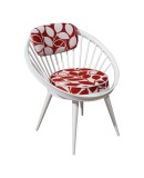 Yngve Ekström White Mid-Century Circle Chair, 1960 Yngve Ekström White Mid-Century Circle Chair, 1960
