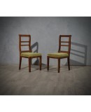 MidCentury Walnut Brass and Velvet ArmChairs, 1950
