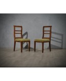 MidCentury Walnut Brass and Velvet ArmChairs, 1950