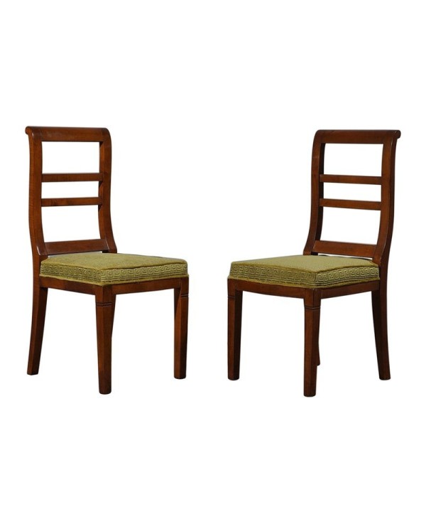 MidCentury Walnut Brass and Velvet ArmChairs, 1950