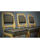 Vittorio Dassi Maple Wood and Velvet Midcentury Chairs, 1950 Vittorio Dassi Maple Wood and Velvet Midcentury Chairs, 1950