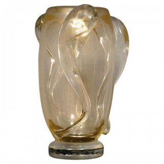 V 38 Lampada in vetro soffiato di Murano color oro, 1990