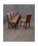 6 Pierluigi Colli Ash Wood and Fabric Italian Chairs, 1950 6 Pierluigi Colli Ash Wood and Fabric Italian Chairs, 1950