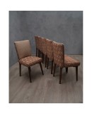 6 Pierluigi Colli Ash Wood and Fabric Italian Chairs, 1950 6 Pierluigi Colli Ash Wood and Fabric Italian Chairs, 1950
