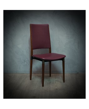 Osvaldo Borsani for Tecno Wood and Leather Chairs, 1960