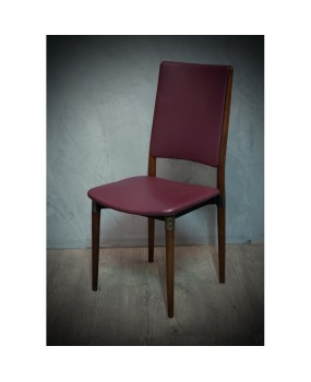 Osvaldo Borsani for Tecno Wood and Leather Chairs, 1960