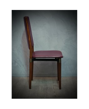 Osvaldo Borsani for Tecno Wood and Leather Chairs, 1960