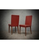 Pair of Anonima Castelli Bologna Red Leather Italian Midcentury Chair, 1960 Pair of Anonima Castelli Bologna Red Leather Italian Midcentury Chair, 1960