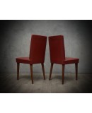 Pair of Anonima Castelli Bologna Red Leather Italian Midcentury Chair, 1960 Pair of Anonima Castelli Bologna Red Leather Italian Midcentury Chair, 1960