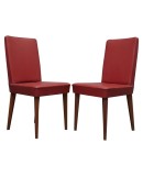Pair of Anonima Castelli Bologna Red Leather Italian Midcentury Chair, 1960 Pair of Anonima Castelli Bologna Red Leather Italian Midcentury Chair, 1960