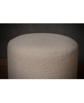 P 169 Panche e pouf Legno e Bouclé bianco, 1990