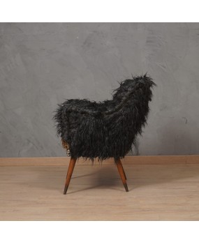 P 165 Poltrone Nino Zoncada Prod. Cassina legno e ottone, 1960
