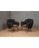 Nino Zoncada Prod. Cassina Fabric Wood and Brass Mid-Century Arm Chair, 1960