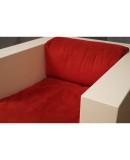 MASSIMO VIGNELLI Mod. Saratoga White and Red ArmChair, 1964 MASSIMO VIGNELLI Mod. Saratoga White and Red ArmChair, 1964