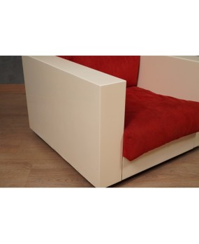 MASSIMO VIGNELLI Mod. Saratoga White and Red ArmChair, 1964