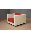 MASSIMO VIGNELLI Mod. Saratoga White and Red ArmChair, 1964 MASSIMO VIGNELLI Mod. Saratoga White and Red ArmChair, 1964
