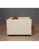 MASSIMO VIGNELLI Mod. Saratoga White and Red ArmChair, 1964 MASSIMO VIGNELLI Mod. Saratoga White and Red ArmChair, 1964