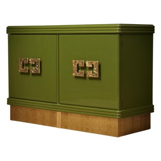 CR 211 Credenza buffet Smalto verde e ottone, 1980