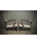 Midcentury Combined White Velvet and Beech Wood Italian Armchairs, 1950 Midcentury Combined White Velvet and Beech Wood Italian Armchairs, 1950