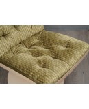 Midcentury Green Velvet Armchairs and Pouf, 1970